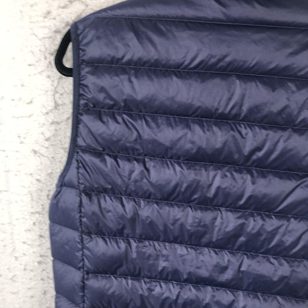 Eddie Bauer Vest Mens Small Navy Blue Down Puffer Full Zip Quilted Lightweight - Picture 14 of 16